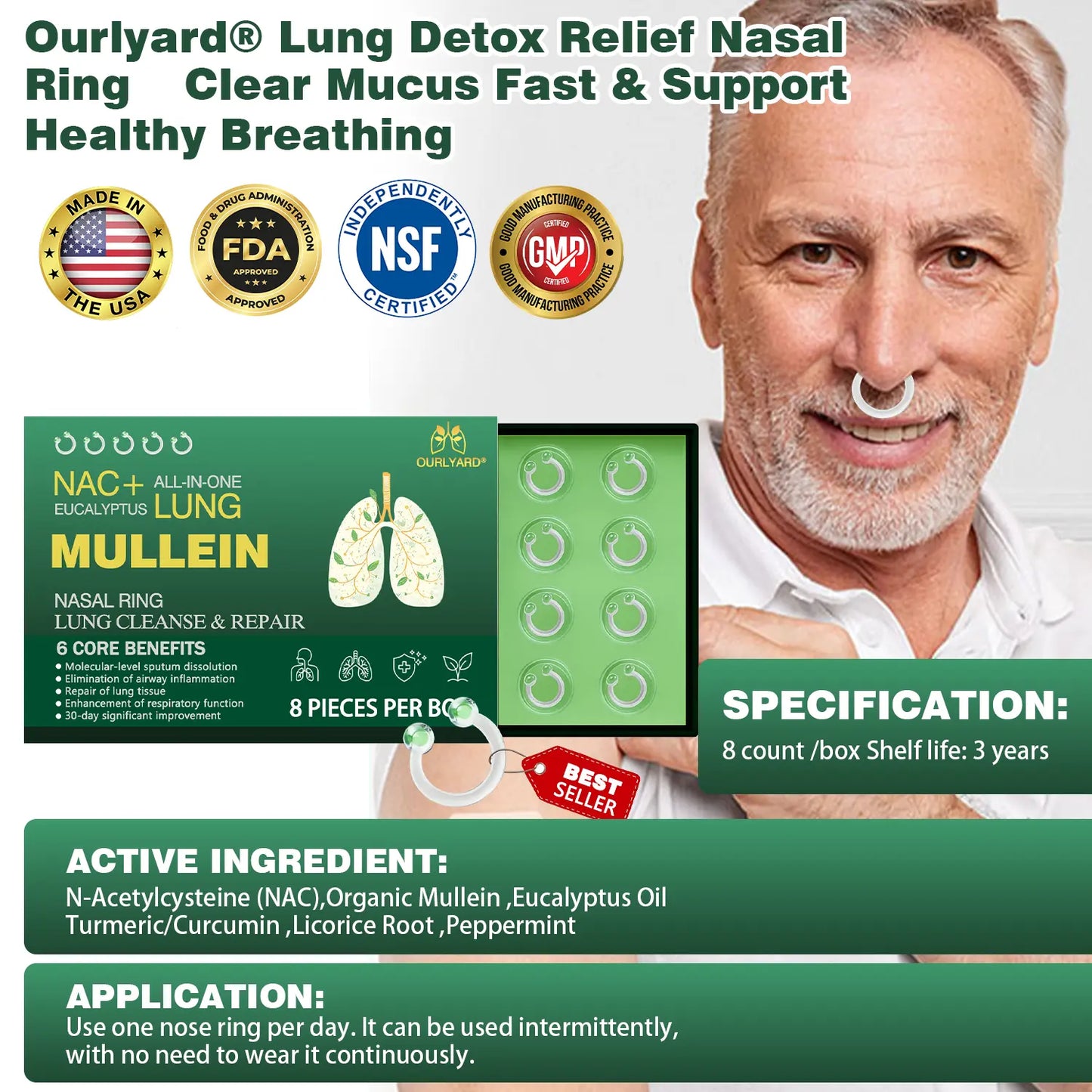 Ourlyard® Lung Detox Relief Nasal Ring