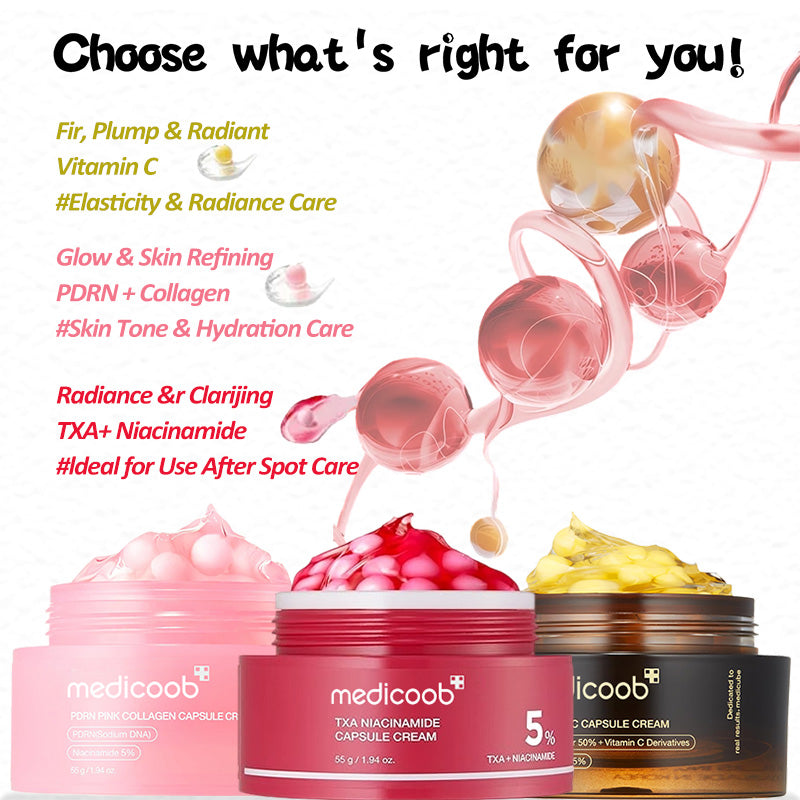 Final 3 Hours: 70%OFF Mix & Match Boba Cream Set | Tiktok Viral Capsule Creams for Uneven Skin Tone, Glow Hydration