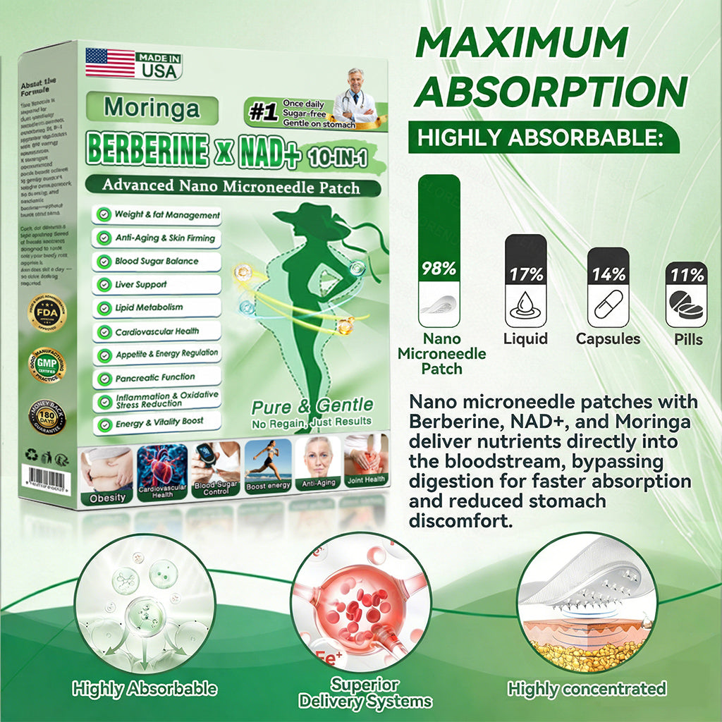 🍋‍🟩𝑶𝒇𝒇𝒊𝒄𝒊𝒂𝒍 𝑺𝒕𝒐𝒓𝒆 | 🍀Wishtint® 𝑴𝒐𝒓𝒊𝒏𝒈𝗮 · 𝗕𝗲𝗿𝗯𝗲𝗿𝙞𝙣𝙚 × 𝙉𝘼𝐃+ 𝟏𝟎-𝐢𝐧-𝟏 𝗔𝗱𝘃𝗮𝗻𝗰𝙚𝙙 𝙉𝙖𝙣𝙤 𝙈𝙞𝙘𝙧𝙤𝙣𝙚𝙚𝐝𝐥𝐞 𝐏𝐚𝐭𝙘𝙝(𝐉𝐮𝐬𝐭 𝐨𝐧𝐜𝐞 𝐚 𝐝𝐚𝐲, 𝐯𝐢𝐬𝐢𝐛𝐥𝐞 𝐜𝐡𝐚𝐧𝐠𝐞𝐬 𝐢𝐧 𝟕 𝐝𝐚𝐲𝐬） ✅ 𝐅𝐨𝐫 𝐨𝐛𝐞𝐬𝐢𝐭𝐲, 𝐜𝐚𝐫𝐝𝐢𝐨𝐯𝐚𝐬𝐜𝐮𝐥𝐚𝐫 𝐡𝐞𝐚𝐥𝐭𝐡, 𝐝𝐢𝐚𝐛𝐞𝐭𝐞𝐬, 𝐬𝐥𝐞𝐞𝐩 𝐚𝐩𝐧𝐞𝐚, 𝐆𝐮𝐭 𝐇𝐞𝐚𝐥𝐭𝐡, 𝐣𝐨𝐢𝐧𝐭 𝐢𝐬𝐬𝐮𝐞𝐬, 𝐚𝐧𝐝 𝐦𝐨𝐫𝐞