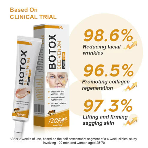 👨‍⚕️ Hergestellt und versendet in den USA ✅ Botox-Bienengift-Faltenentfernungscreme – LETZTER TAG 80 % RABATT