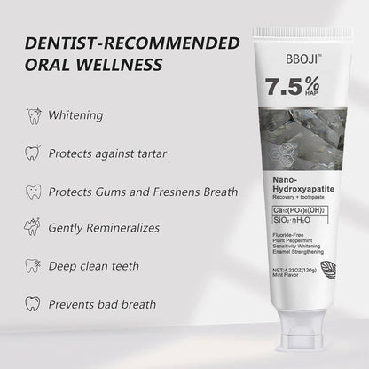 🔥Ends Tonight: Get 60% OFF Before It’s Gone!🎁 Fluoride-Free Hydroxyapatite Toothpaste – Gentle Whitening & Enamel Strength for Sensitive Teeth