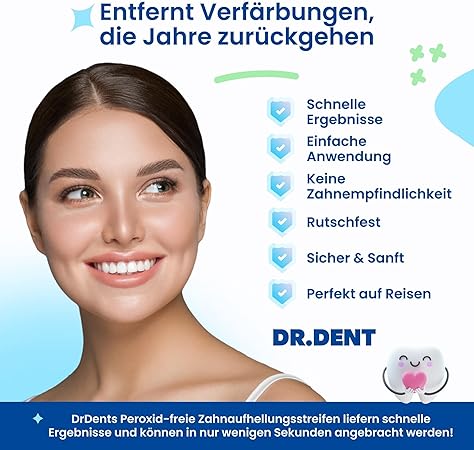 👨‍⚕️Von der CED empfohlen✅Professional Zahnaufhellungsstreifen 21 Anwendungen - Zahnschmelz-sicher - Ohne Schmerzempfindlichkeit - Professionelle Zahnbleaching Strips - 42 Streifen + Mundöffner Inklusive