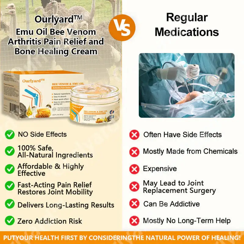 Ourlyard™ Emu Oil & Bee Venom Arthritis Pain Relief Massage Gel