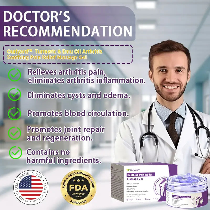Ourlyard™ Emu Oil & Turmeric Arthritis Soothing Pain Relief Massage Gel