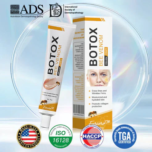 👨‍⚕️ Hergestellt und versendet in den USA ✅ Botox-Bienengift-Faltenentfernungscreme – LETZTER TAG 80 % RABATT